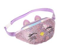 PACKOVE Messager Chat Enfants Sacs Banane pour Tout-Petits Petit Banane Bandoulière De Taille Ceinture en Sherpa Fille Miniature Violet Unité Centrale