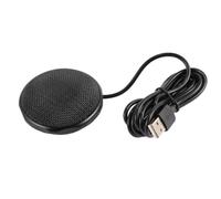 PACKOVE Microphone de Conférence USB Carte Son Intégrée, Capture à 360 Degrés, Câble de 2 M, en Métal et Plastique, pour Réunions et Conférences
