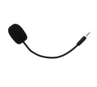PACKOVE Microphone de Jeu Omnidirectionnel Micro Flexible pour Casque Gaming Noir en Métal et Mousse, pour Ordinateur et Diffusion en Direct