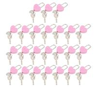 PACKOVE Mini Cadenas Style Vintage avec Clés Forme de Cœur Lot de 24 en Alliage Léger et Anti-rouille pour Paquet à Main et Journal Intime