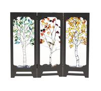 PACKOVE Mini-écran Chinois Mini Écran Pliant en Acrylique, Séparateur de Bureau, Léger, Décor Nouvel an Chinois et Japonerie, pour Bureau et Espaces Professionnels