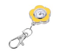 PACKOVE Montre à Quartz De Poche pour Femme Infirmière Petite Montre à Clip avec Porte-clés Forme De Tournesol Lumineuse Et Pratique