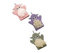 PACKOVE Moufles de Bain Exfoliants Garçon et Filles 3Pcs Doux et Confortables Matériau Peau Outil de Nettoyage de Bain