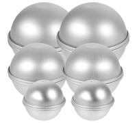PACKOVE Moule à Fabriquer Soi-même 12 Pièces en Alliage D'aluminium Demi-sphères pour Sels de Bain Relaxants, Moules Artisanaux Résistants à Haute Température, pour Création de Boules