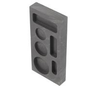 PACKOVE Moule à Fondre en Graphite 6 Trous Noir pour Fusion de Métaux Argenté Cuivre Faible Consommation D'énergie et Stabilité Thermique