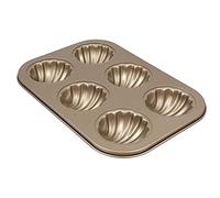 PACKOVE Moule à Gâteau en Acier Carbone Forme Coquillage Antiadhésif pour Pâtisserie Maison Cuisson Sûre pour Thé de L'après-midi Couleur Or