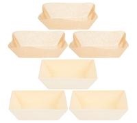 PACKOVE Moule à Gâteau en Bois et Papier 3pcs Haute Température pour Boulangerie, Transfert Rapide de Chaleur, Sécurité Alimentaire, pour Salons de Thé et Pâtisseries