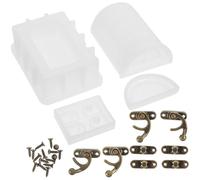 PACKOVE Moule en Silicone Antiadhésif pour Résine Époxy de Coffre au Trésor, Flexible et Réutilisable, Kit Complet pour Loisirs Créatifs Diy, pour Fabrication de Bijoux et Décoration