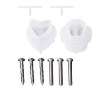 PACKOVE Moules en Silicone pour Poignées de Tiroir Cœur et Patte de Chat, Kit DIY 8 Pièces 6 Vis en Alliage, Moules pour Boutons de Meuble, Fabrication Artisanale, Accessoires