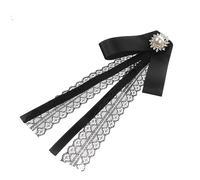 PACKOVE Nœud Noir avec Broche Accessoire de Mode pour Femmes pour Fêtes et Occasions Spéciales