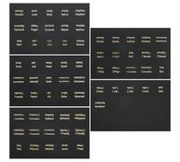 PACKOVE Onglets D'index Biblique Autocollants Noirs et Dorés, 5 Feuilles Résistantes à L'eau, Mini Onglets pour Étude Bible, Étiquettes Pratiques pour Repérage Rapide des Passages,