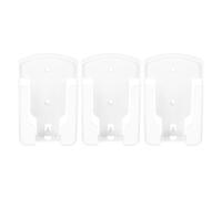 PACKOVE Organisateur Mural pour Télécommande Blanc en Plastique, Support Adhésif sans Perçage, Lot de 3 Pièces pour Bureau et Hôtel, Rangement Pratique pour Télécommandes