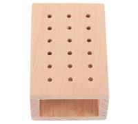 PACKOVE Organiseur de Mèches en Bois 18 Trous pour Salon de Manucure, Support Pratique et Minimaliste pour Accessoires D'outils, Facile à Nettoyer et Rangement Ordonné