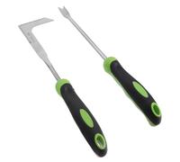 PACKOVE Outil de Désherbage Manuel en Acier Inoxydable Manche Plastique Sécurisé, Outil de Jardinage Pratique pour L'entretien des Allées et Jardins, 1 Set