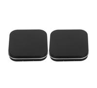 PACKOVE Palette de Maquillage Vide Noire Mat 8 Compartiments Magnétiques, Organisateur Compact pour Fards à Paupières et Blush, Coffret Rechargeable Pratique pour Voyage - Lot de 2