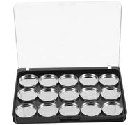 PACKOVE Palette Vide en Acrylique pour Fards à Paupières Magnétique Noire Portable et Réutilisable 15 Compartiments Ronds pour Maquillage de Voyage