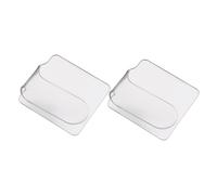 PACKOVE Palettes de Couleurs pour Nail Art 2 Pièces Format Carré Transparent Acrylique Portable Mélange Professionnel pour Maquillage Artistique et Nail Art Poignée Ergonomique pour Usage