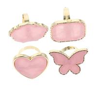 PACKOVE Palettes De Nail Art D’anneau 4 Pièces Taille Unique Mélange De Couleurs Pratique Femmes Passionnées Nail Art à Domicile