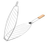 PACKOVE Panier à Griller pour Barbecue Portable en Acier Inoxydable Poignée Amovible, Distribution Homogène Chaleur, Léger, pour Camping et Grillades
