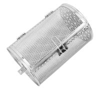 PACKOVE Panier de Gril Rotatif en Acier Inoxydable Porte Verrouillable et Mobile pour Cuisson Four et Friture à Air, pour Rôtir Noix et Viandes Cuisine