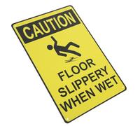 PACKOVE Panneau de Signalisation Routière Panneau d'Attention Sol Glissant en Matériau Résistant Coins Arrondis pour Signalisation Extérieure et Prévention Accidents