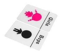 PACKOVE Panneaux 1 Paire en Acrylique pour Garçon et Filles de Toilettes Autocollants Aide à L'identification pour D'garçon et Filles et Maternelles