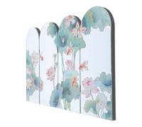 PACKOVE Paravent de Bureau Pliable en Acrylique avec Motif Fleur de Lotus, Écran Mini LED, Design Élégant D'été pour Organisation de Bureau et Ambiance Artistique en Salle D'étude