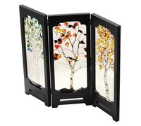 PACKOVE Paravent Pliable Miniature en Acrylique Décor Asiatique Élégant, Léger et Double Usage, Séparateur de Pièce de Bureau pour Décoration de Studio ou Bureau