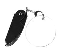 PACKOVE Peigne à Barbe Pliable Fin Miroir Ovale, 1 Petit Peigne Compact Pour Homme, Porte-clés Pratique, Rangement Facile, Usage Voyage Et Poche