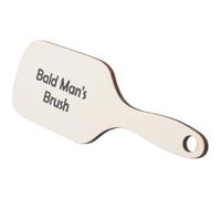 PACKOVE Peigne à Cheveux en Bois Beige Extra Large, Doux Cuir Chevelu, Accessoire de Toilettage Drôle pour Homme Chauve Bureau ou Lors D'actes Comiques