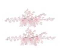 PACKOVE Peigne à Cheveux Vintage Cristal pour Mariage Accessoire Élégant Fait Main avec Fleurs et Rhinestones pour Mariée pour Fête et Événements Spéciaux