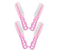 PACKOVE Peigne En Acier Antistatique 4 Pièces, Taille Standard, Peigne Métallique Rose Pour Femmes, Coiffage Perruques Et Extensions, Accessoire Coiffure Professionnel