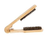 PACKOVE Peigne Lisseur Cheveux Poils Bois Lamelles Démêlant Brosse Coiffure Rapide Naturel