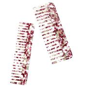 PACKOVE Peignes à Cheveux Marbrés Lot De 2 Petits Peignes Démêlants En Acétate Violet Et Blanc Pour Hommes Et Femmes Usage Quotidien