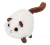 PACKOVE Peluche Chat Réaliste en Coton PP Blanc Queue à Tirer, Interactif pour Garçon et Filles, Décoration Adorable pour Canapé et Chambre