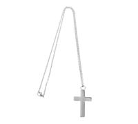 PACKOVE Pendentif Croix Acier Inoxydable avec Compartiment Urne Ouverturable Collier Mémoire pour Cendres et Création Commémorative