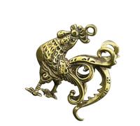 PACKOVE Pendentif en Laiton Rétro Coq pour Porte-clés Diy, Décoration Créative Or, Finition Soignée, Accessoire Pratique et Original pour Paquet ou Clé