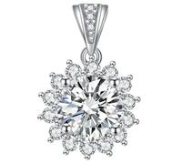 PACKOVE Pendentif en Zircon Soleil 1 Pièce, Ornement Délicat pour Collier, Accessoire de Bijouterie Élégant en Métal Argenté, Bijou Artisanal Féminin pour Présent Anniversaire et Fête