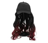 PACKOVE Perruque Longue Bou pour Femme Perruque et Chapeau Coiffe et Facile à Porter