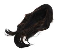 PACKOVE Perruque Longue Brune pour Femme avec Frange Naturelle Cheveux Synthétiques Lisses Résistante Chaleur pour Usage Quotidien et Cosplay
