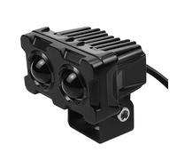 PACKOVE Phare LED Carré Double Lentille 12-85v, Fixation par Vis, Alliage D’aluminium Robuste, Lumière de Moto et Voiture Tout-usage, Lampe de Nuit Extérieure, Projecteur à Haute