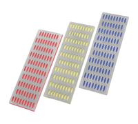 PACKOVE Pierre à Aiguiser Diamant 3pcs Conception en Maille Unilatérale, Outil D'affûtage Manuel Polyvalent pour Ciseaux Cuisine et Outils de Coupe en Métal et Plastique
