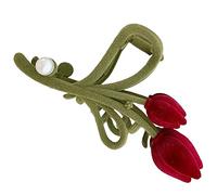 PACKOVE Pince à Cheveux Tulipe En Velours Grosse Pince à Griffes Pour Femmes Usage Quotidien Coiffure Automne-hiver