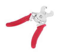 PACKOVE Pince à Étiquette Oreille Manuelle en Acier Inoxydable et Pp Rouge, Résistante la Corrosion, pour L'identification Retrait des Étiquettes sur Bétail et Moutons