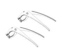 PACKOVE Pince à Vaisselle Isolée Anti-brûlure 2 Pièces en Alliage D'aluminium Poignée Ondulée et Antidérapante pour Plats Chauds et Friteuse