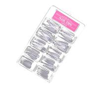 PACKOVE Plaque à Ongles 100 Pièces Modèle d'Ongle Transparent Accessoire de Nail Art Facile à Appliquer pour et Débutants Utilisation à Domicile