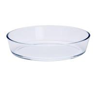 PACKOVE Plat de Cuisson Compatible Four et Micro-ondes en Verre Borosilicate Résistant la Chaleur Plaque de Cuisson Ovale Réutilisable pour Pâtisserie et Pizza