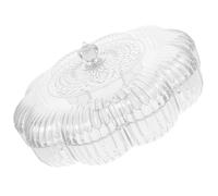 PACKOVE Plateau de Service à Compartiments Grand Plateau Transparent en Ps Design Moderne et Pratique pour Bonbons et Snacks pour Fête et Rangement de Fruits