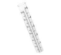 PACKOVE Pluviomètre en Verre Tube à Essai à Fond Plat 12 Cm avec Double Échelle pour Mesure des Précipitations et Recherche Climatique en Extérieur