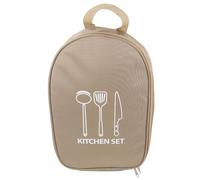 PACKOVE Pochette de Rangement pour Couverts de Camping Grosse Capacité en Tissu Beige Pratique et Résistante pour Pique-niques et Pêche